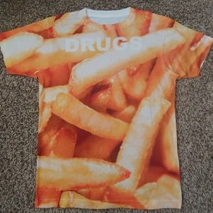 A shirt with a picture of french fries
